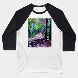 'Shadows on the Trail (Blowing Rock)' Baseball T-Shirt